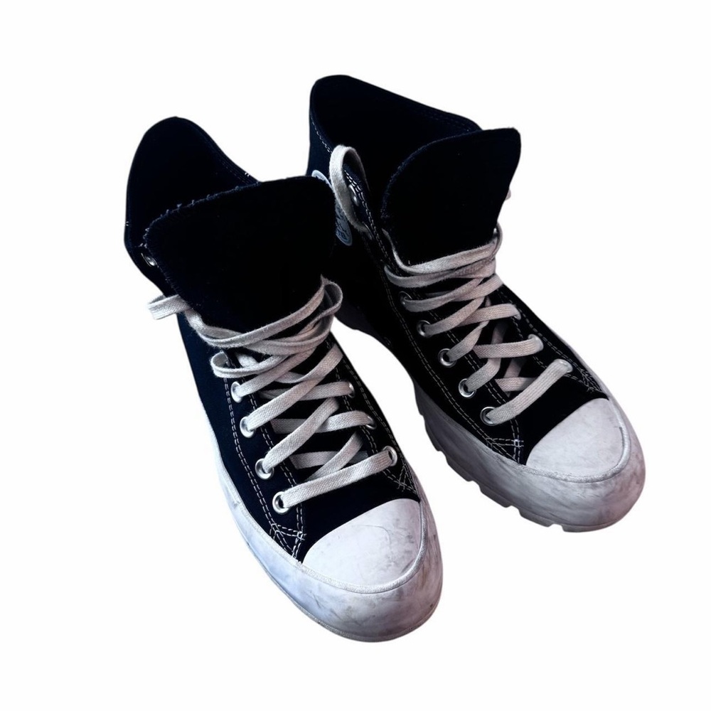 Black and White High-Top Sneakers